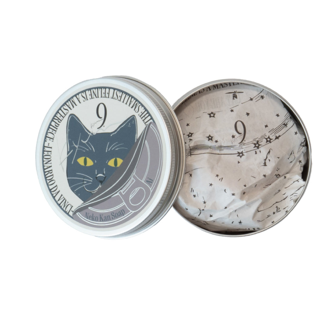 9.kyuu キュウ｜ネコ缶SOAP〜調和・バランスの取れたネコ 〜 数秘No.6《Ai》｜数秘で選ぶ！全身使える日本製オールインワン石鹸