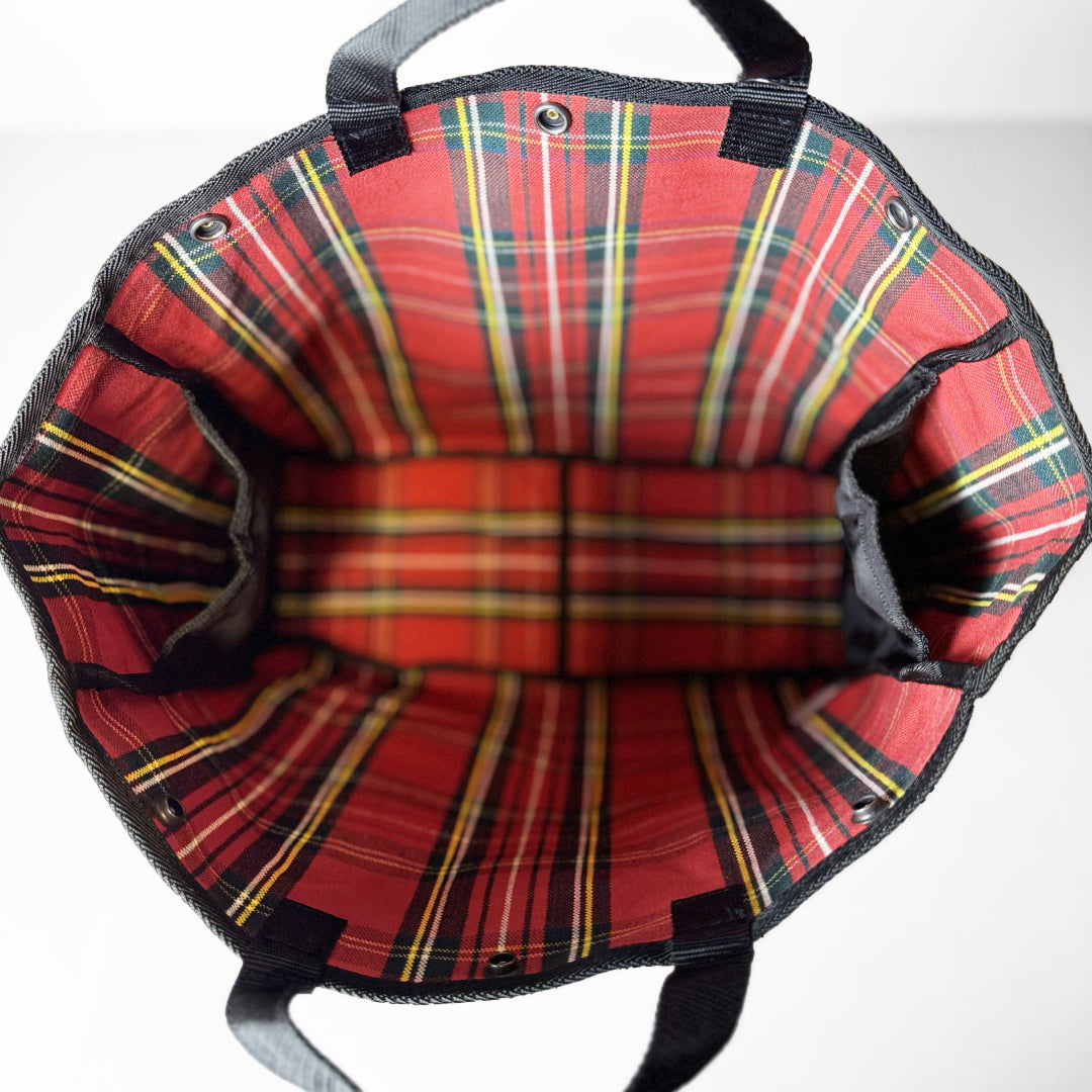BAG'n'NOUN バッグンナウン｜HOMES Mサイズ BAY CITY｜タータンチェック柄 6号帆布トートバッグ 通勤・通学に最適 A3サイズ収納可｜70021007