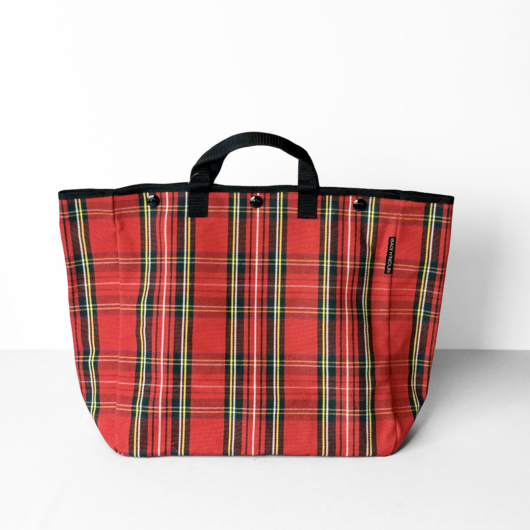 BAG'n'NOUN バッグンナウン｜HOMES Mサイズ BAY CITY｜タータンチェック柄 6号帆布トートバッグ 通勤・通学に最適 A3サイズ収納可｜70021007