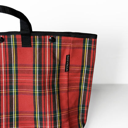 BAG'n'NOUN バッグンナウン｜HOMES Mサイズ BAY CITY｜タータンチェック柄 6号帆布トートバッグ 通勤・通学に最適 A3サイズ収納可｜70021007