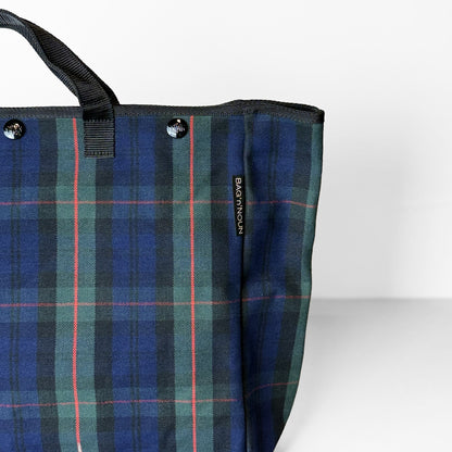 BAG'n'NOUN バッグンナウン｜HOMES Mサイズ BAY CITY｜タータンチェック柄 6号帆布トートバッグ 通勤・通学に最適 A3サイズ収納可｜70021007