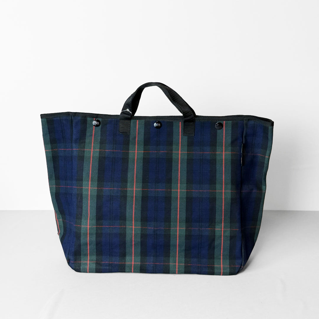 BAG'n'NOUN バッグンナウン｜HOMES Mサイズ BAY CITY｜タータンチェック柄 6号帆布トートバッグ 通勤・通学に最適 A3サイズ収納可｜70021007