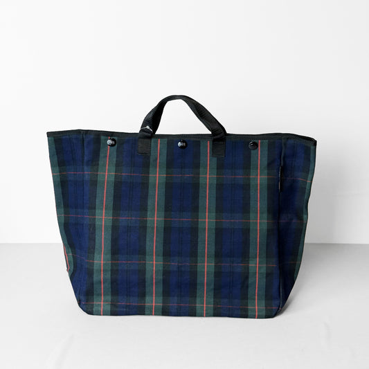BAG'n'NOUN バッグンナウン｜HOMES Mサイズ BAY CITY｜タータンチェック柄 6号帆布トートバッグ 通勤・通学に最適 A3サイズ収納可｜70021007