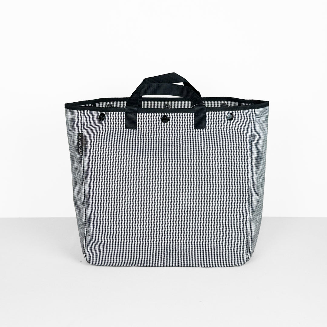 BAG'n'NOUN バッグンナウン｜HOMES HOUNDSTOOTH Mサイズ 千鳥格子 トートバッグ  A4サイズ対応 通勤通学 ユニセックス ｜70021056