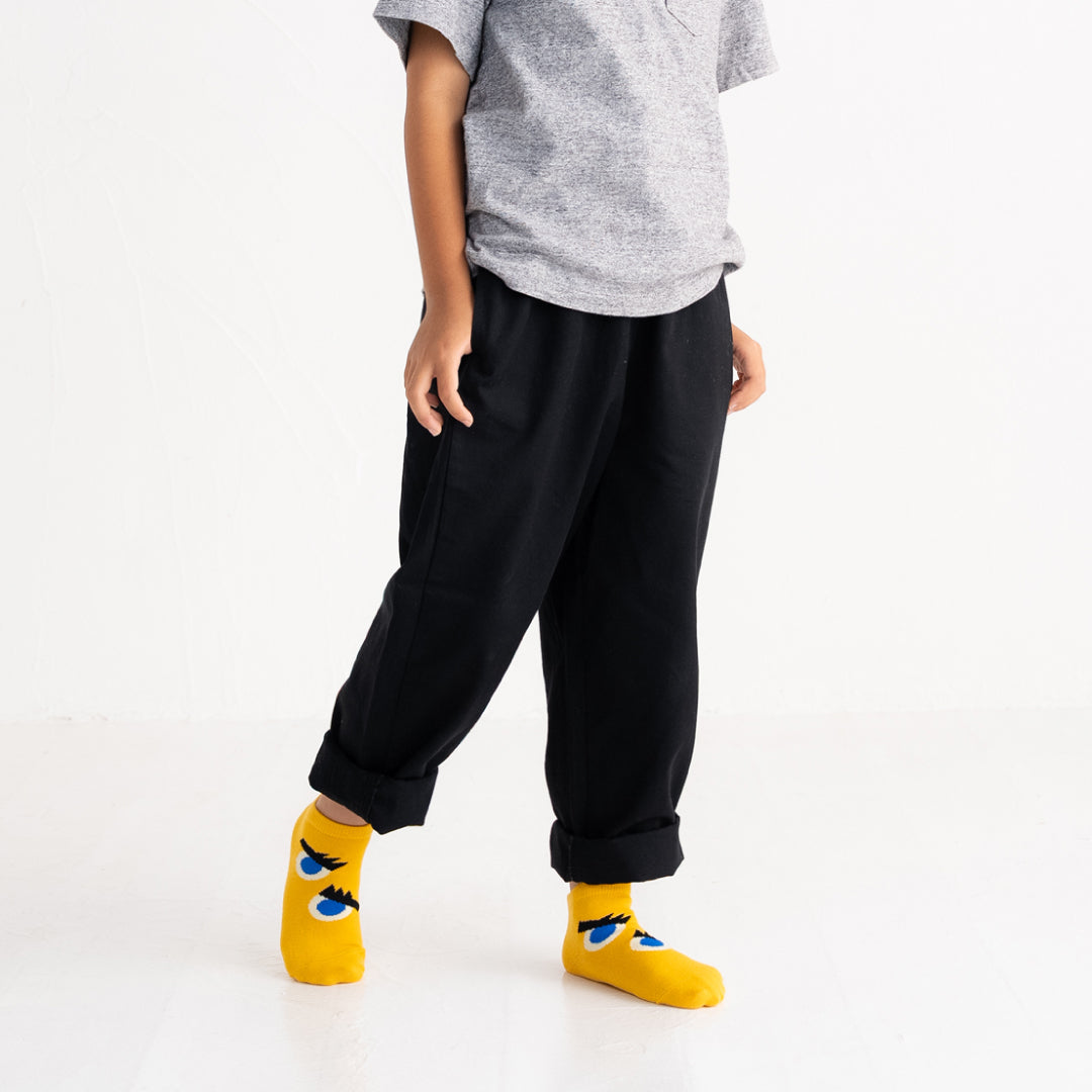 stample スタンプル｜キッズ 3足組 じーっ アンクルソックス 靴下 レディース くるぶし丈 派手色 おもしろ 個性的｜73301