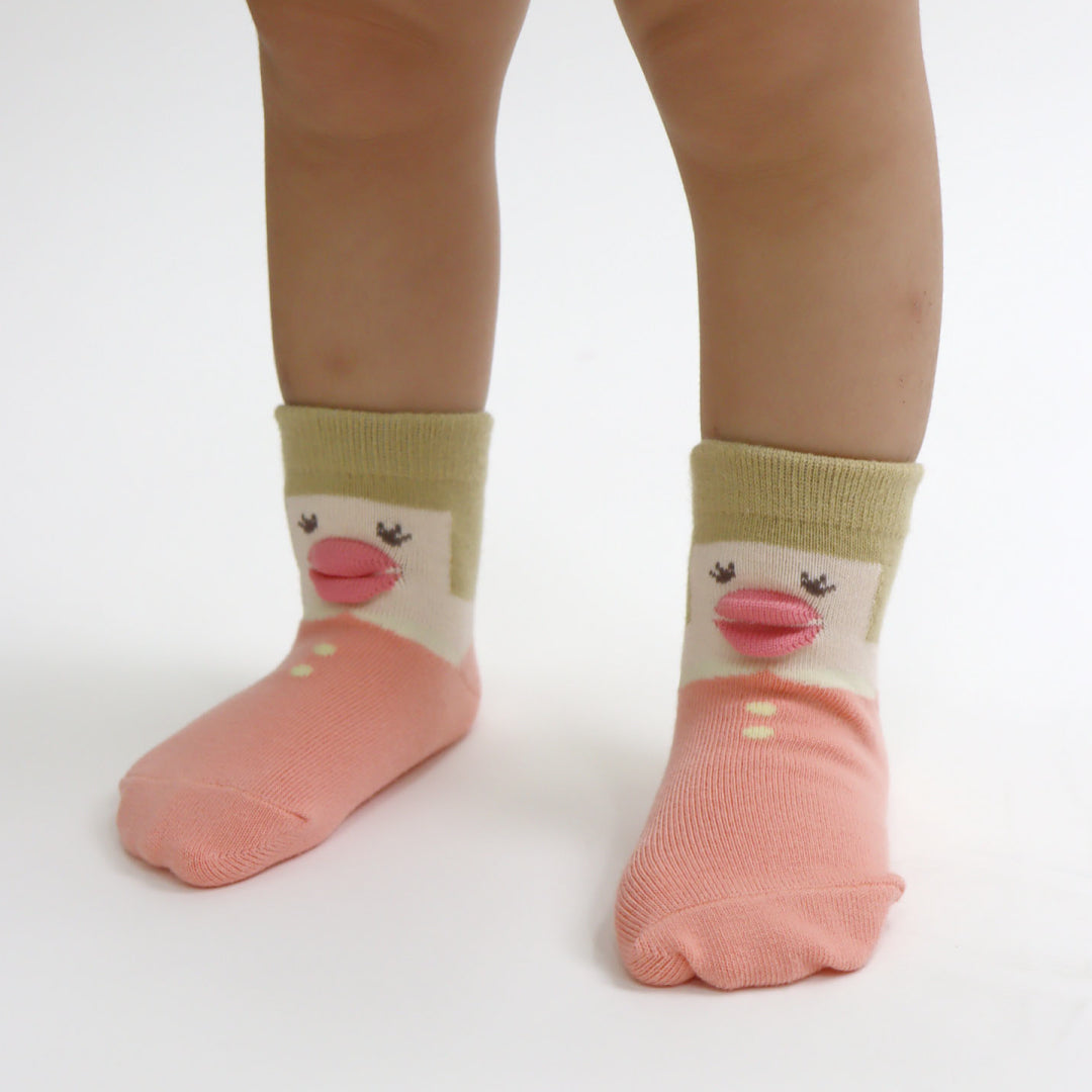 stample スタンプル｜キッズ 3足組 ちゅちゅガールズ ソックス 靴下 レディース クルー丈 個性的 シュール ｜73316