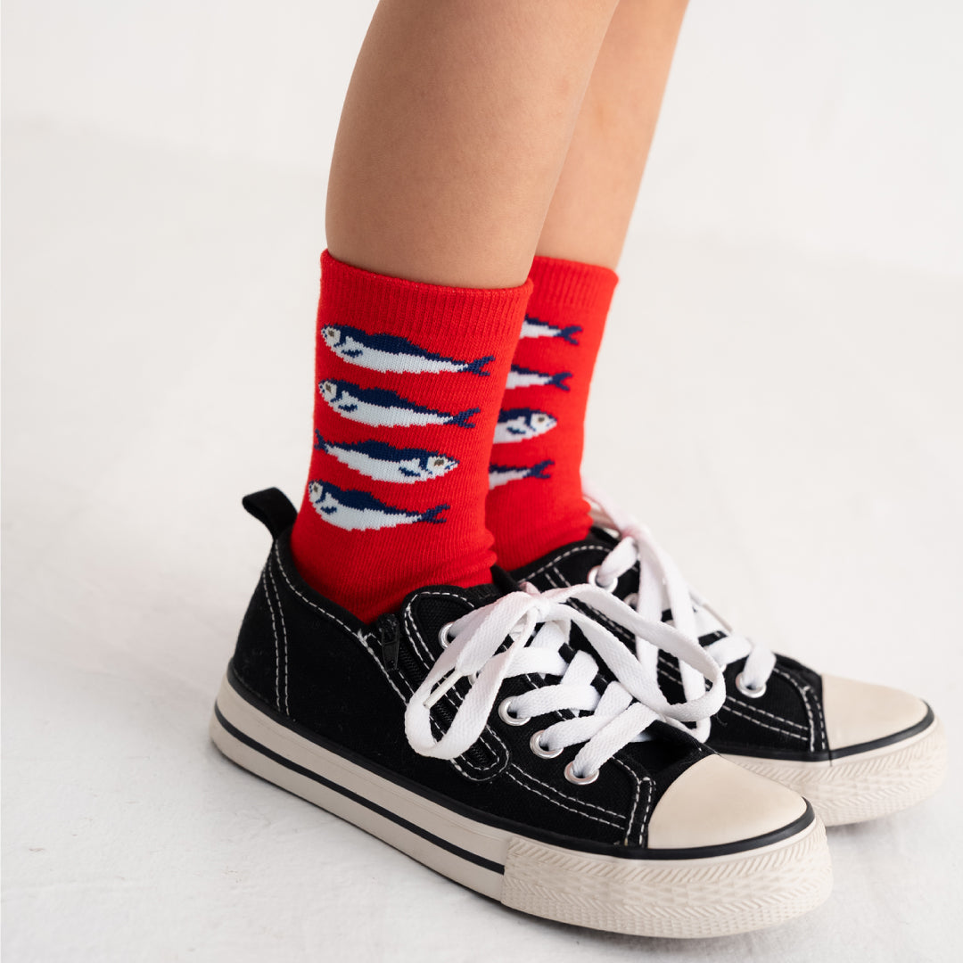 stample スタンプル｜キッズ 【3足組】 おしゃれ 小魚 ショートソックス 靴下 滑り止め 子供 ユニセックス 個性的｜73398