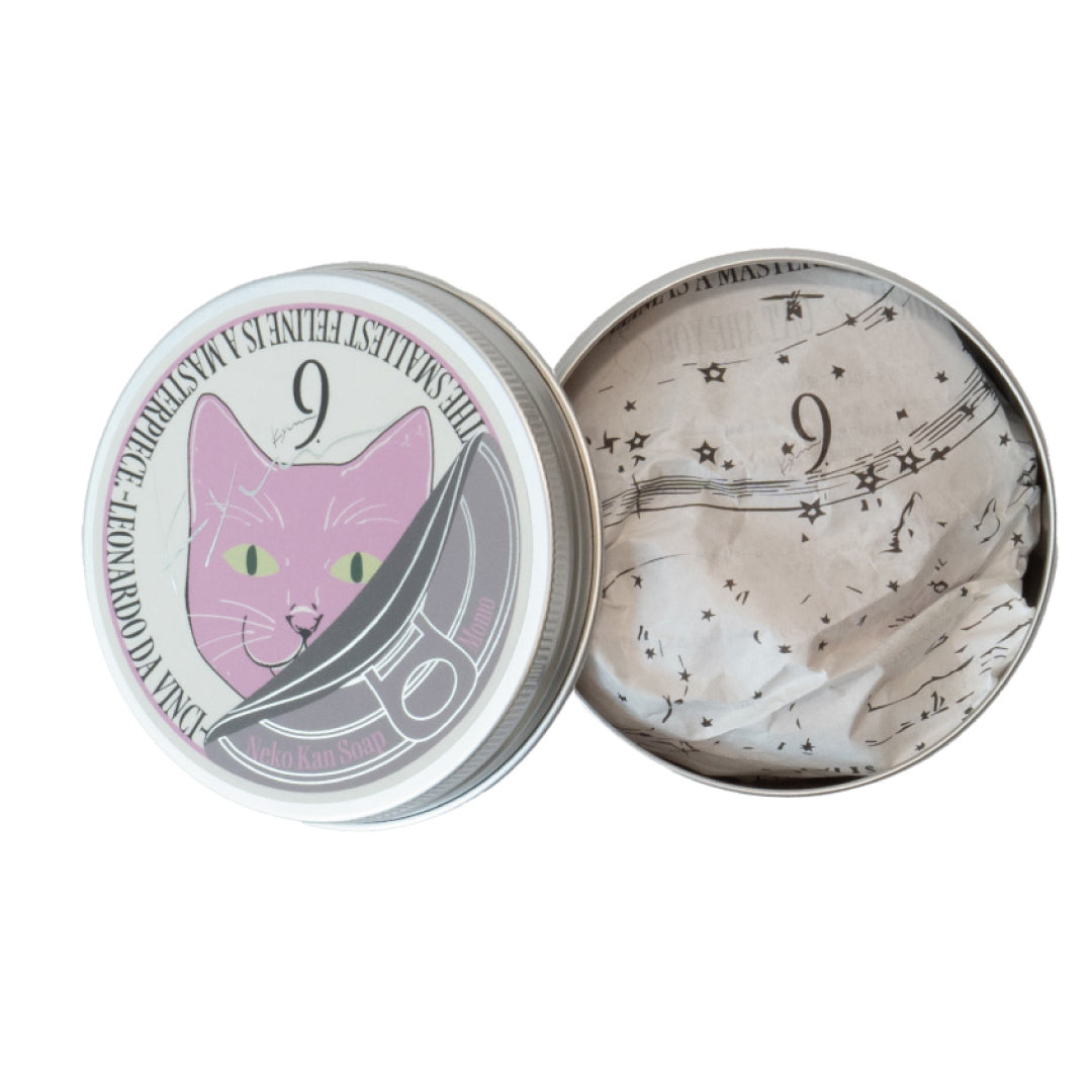 9.kyuu キュウ｜ネコ缶SOAP〜ポジティブでリーダーシップのあるネコ〜 数秘No.8《Momo》｜数秘で選ぶ！全身使える日本製オールインワン石鹸