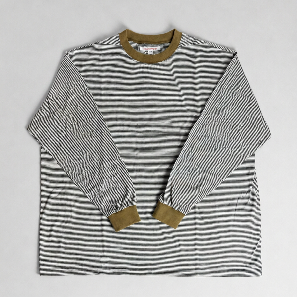 necessary or unnecessary ネセサリーオアアンネセサリー｜DELTA L/S 周りと被らない大人カジュアル ボーダーTee ロンT 切り替えデザイン 日本製｜90012286