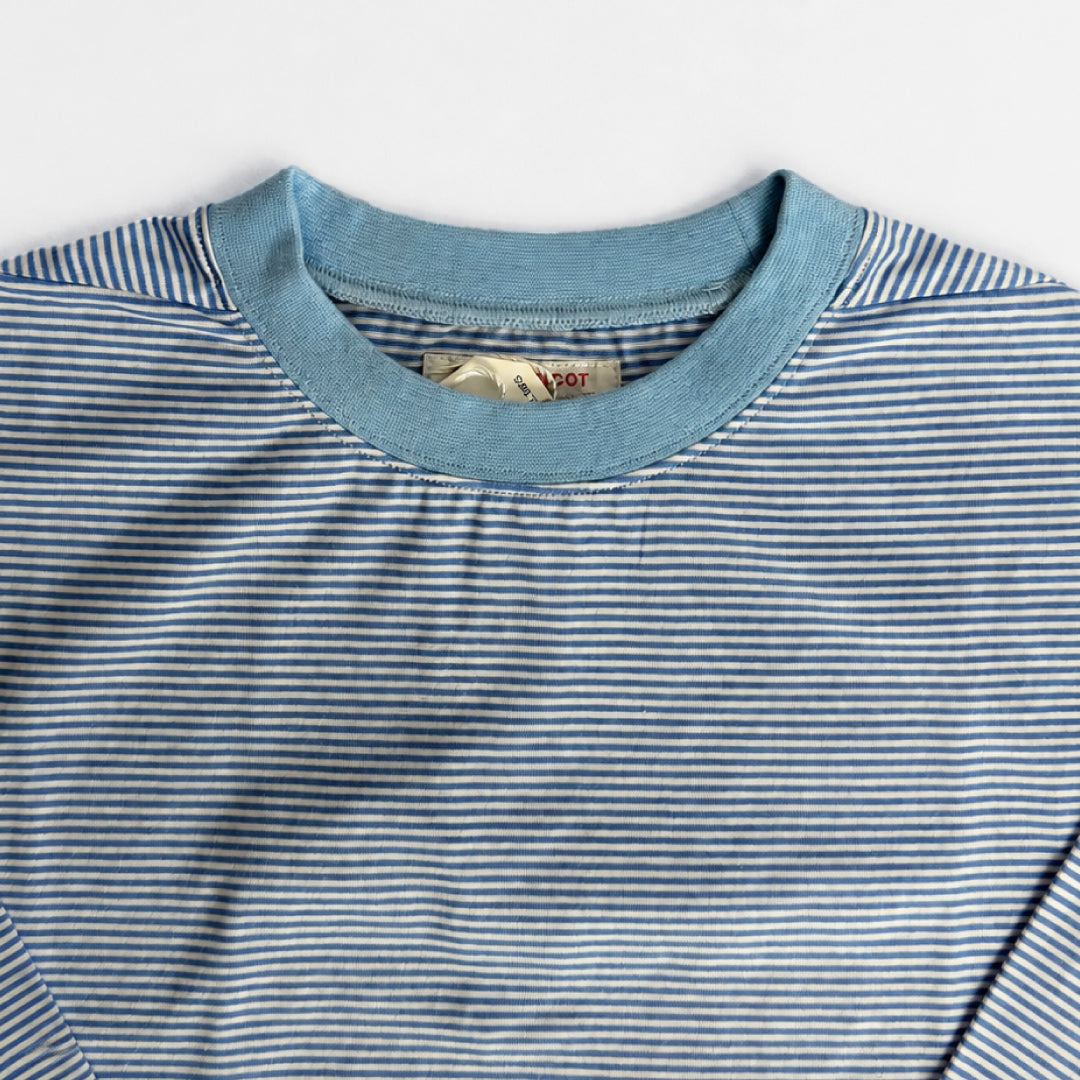 necessary or unnecessary ネセサリーオアアンネセサリー｜DELTA L/S 周りと被らない大人カジュアル ボーダーTee ロンT 切り替えデザイン 日本製｜90012286