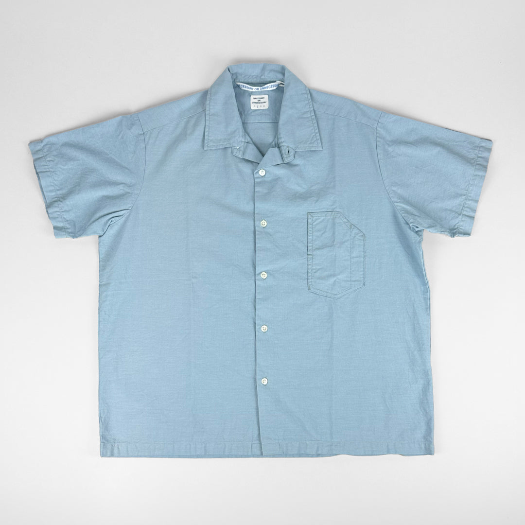 necessary or unnecessary ネセサリーオアアンネセサリー｜S/S SHIRT 片ポケットが個性を放つライトオックス半袖シャツ 日本製 ユニセックス｜90012306