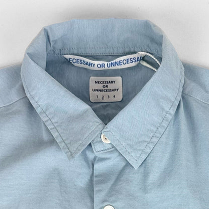 necessary or unnecessary ネセサリーオアアンネセサリー｜S/S SHIRT 片ポケットが個性を放つライトオックス半袖シャツ 日本製 ユニセックス｜90012306