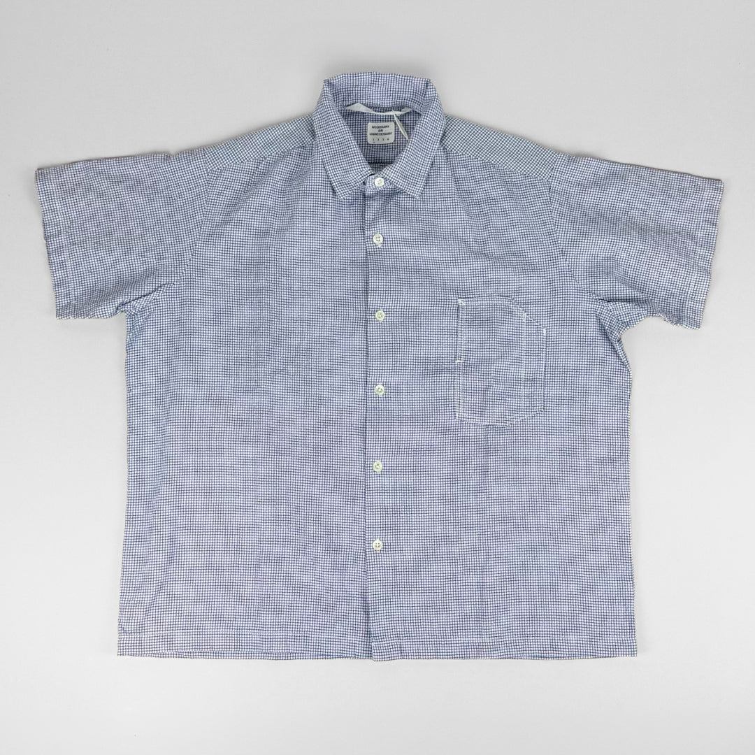 necessary or unnecessary ネセサリーオアアンネセサリー｜S/S SHIRT すっきり綺麗に見せる大人のオックス半袖シャツ 胸ポケット 日本製 ユニセックス｜90012307