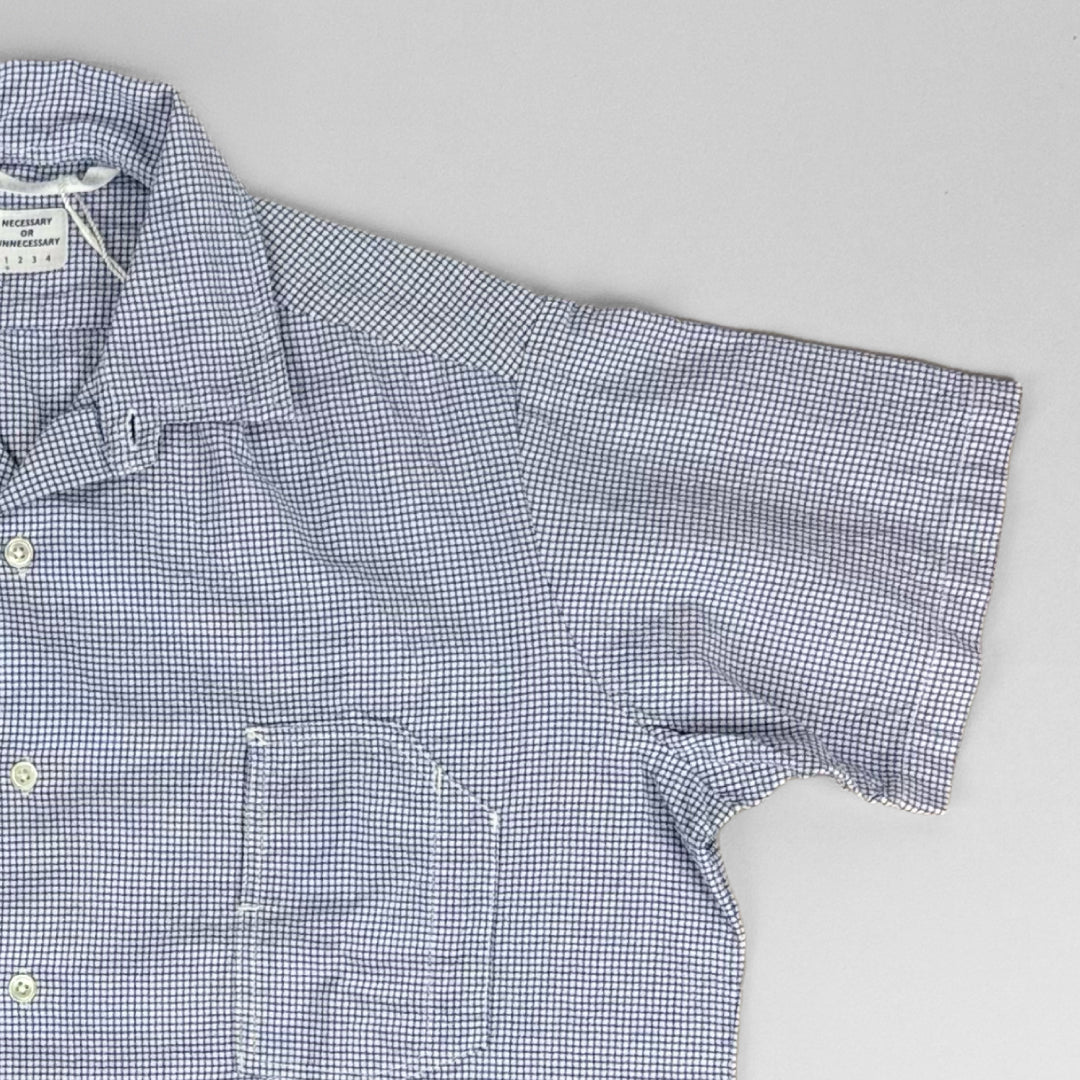 necessary or unnecessary ネセサリーオアアンネセサリー｜S/S SHIRT すっきり綺麗に見せる大人のオックス半袖シャツ 胸ポケット 日本製 ユニセックス｜90012307