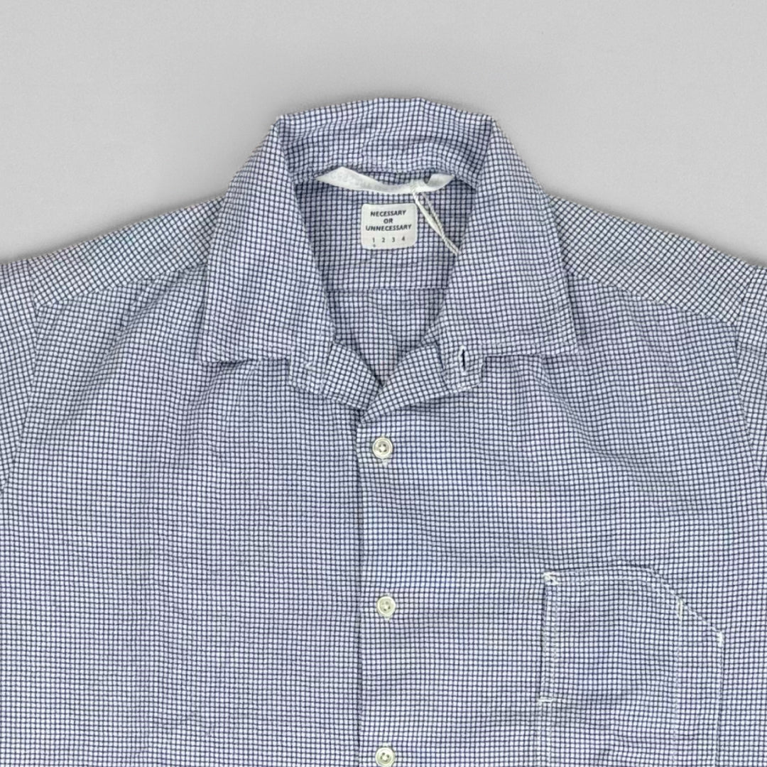 necessary or unnecessary ネセサリーオアアンネセサリー｜S/S SHIRT すっきり綺麗に見せる大人のオックス半袖シャツ 胸ポケット 日本製 ユニセックス｜90012307