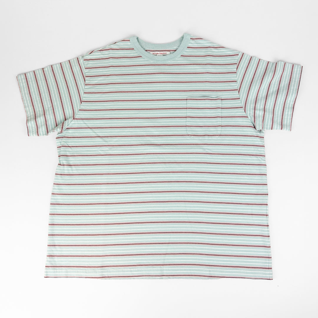 necessary or unnecessary ネセサリーオアアンネセサリー｜BORDER B 綿100% ポケット付き ボーダー Tシャツ 半袖 カットソー 日本製｜90012315