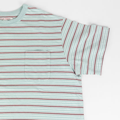 necessary or unnecessary ネセサリーオアアンネセサリー｜BORDER B 綿100% ポケット付き ボーダー Tシャツ 半袖 カットソー 日本製｜90012315