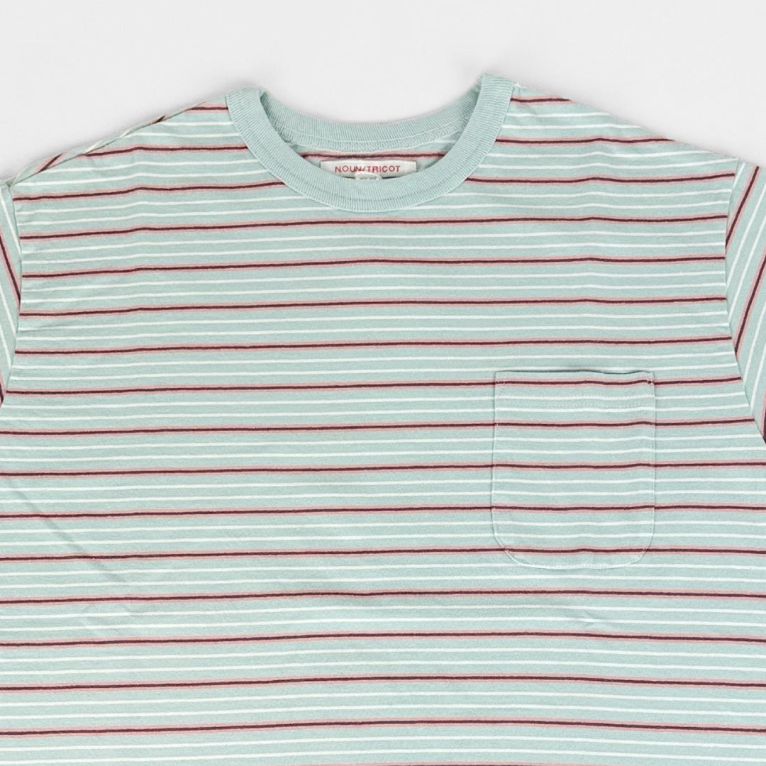 necessary or unnecessary ネセサリーオアアンネセサリー｜BORDER B 綿100% ポケット付き ボーダー Tシャツ 半袖 カットソー 日本製｜90012315