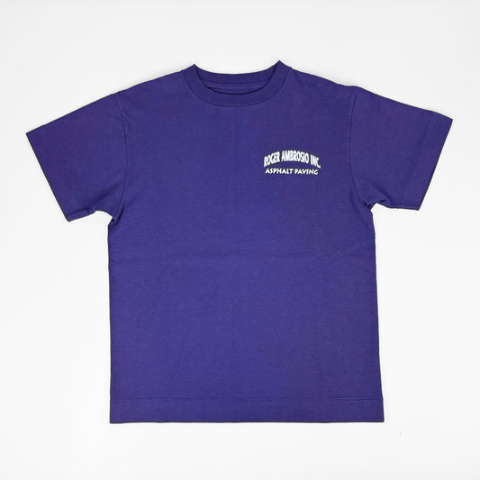 necessary or unnecessary ネセサリーオアアンネセサリー｜ROGER AMBROSIO Tee 前後レトロフォント 大人のクラシックTシャツ 日本製 ユニセックス｜90012328