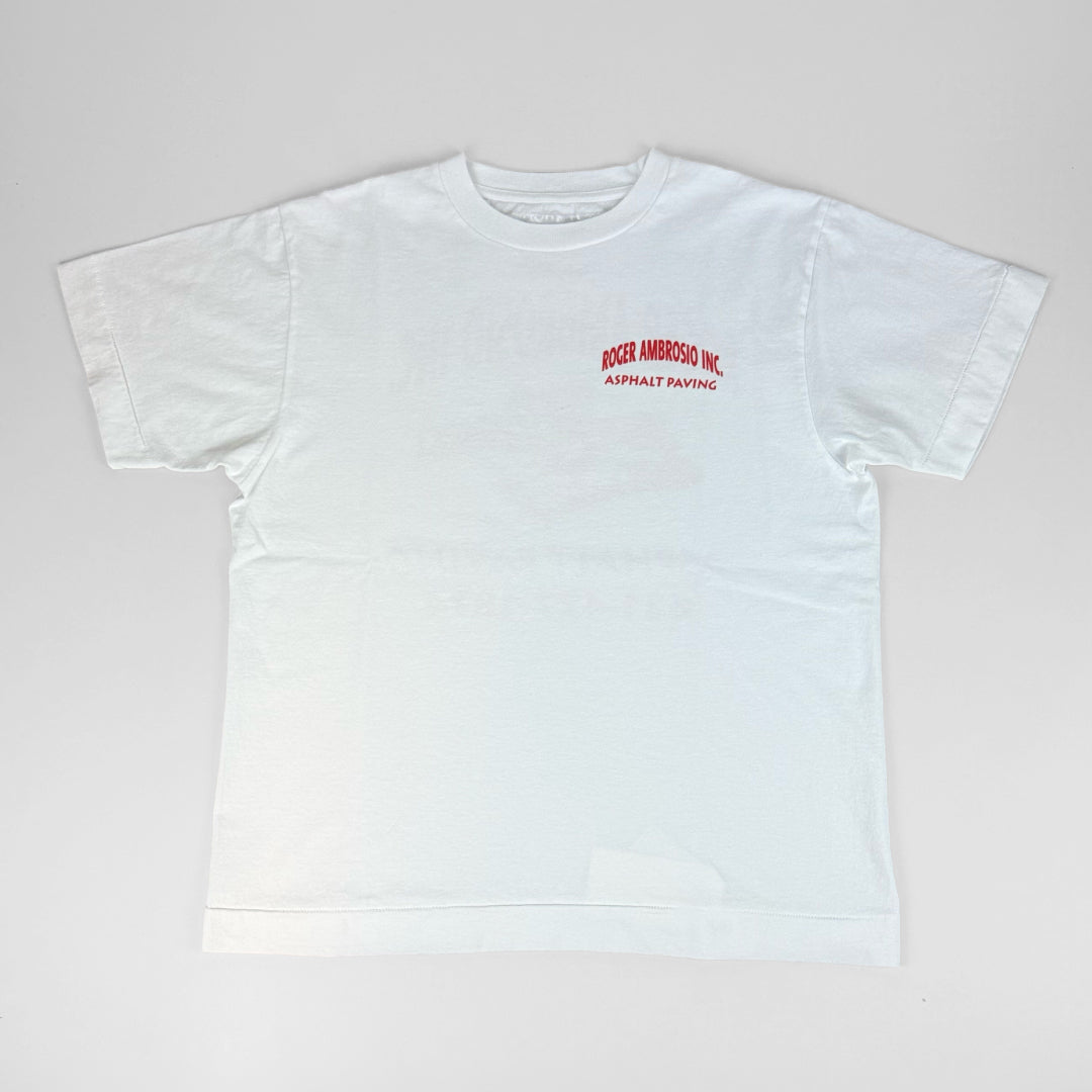 necessary or unnecessary ネセサリーオアアンネセサリー｜ROGER AMBROSIO Tee 前後レトロフォント 大人のクラシックTシャツ 日本製 ユニセックス｜90012328