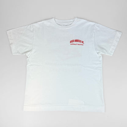 necessary or unnecessary ネセサリーオアアンネセサリー｜ROGER AMBROSIO Tee 前後レトロフォント 大人のクラシックTシャツ 日本製 ユニセックス｜90012328