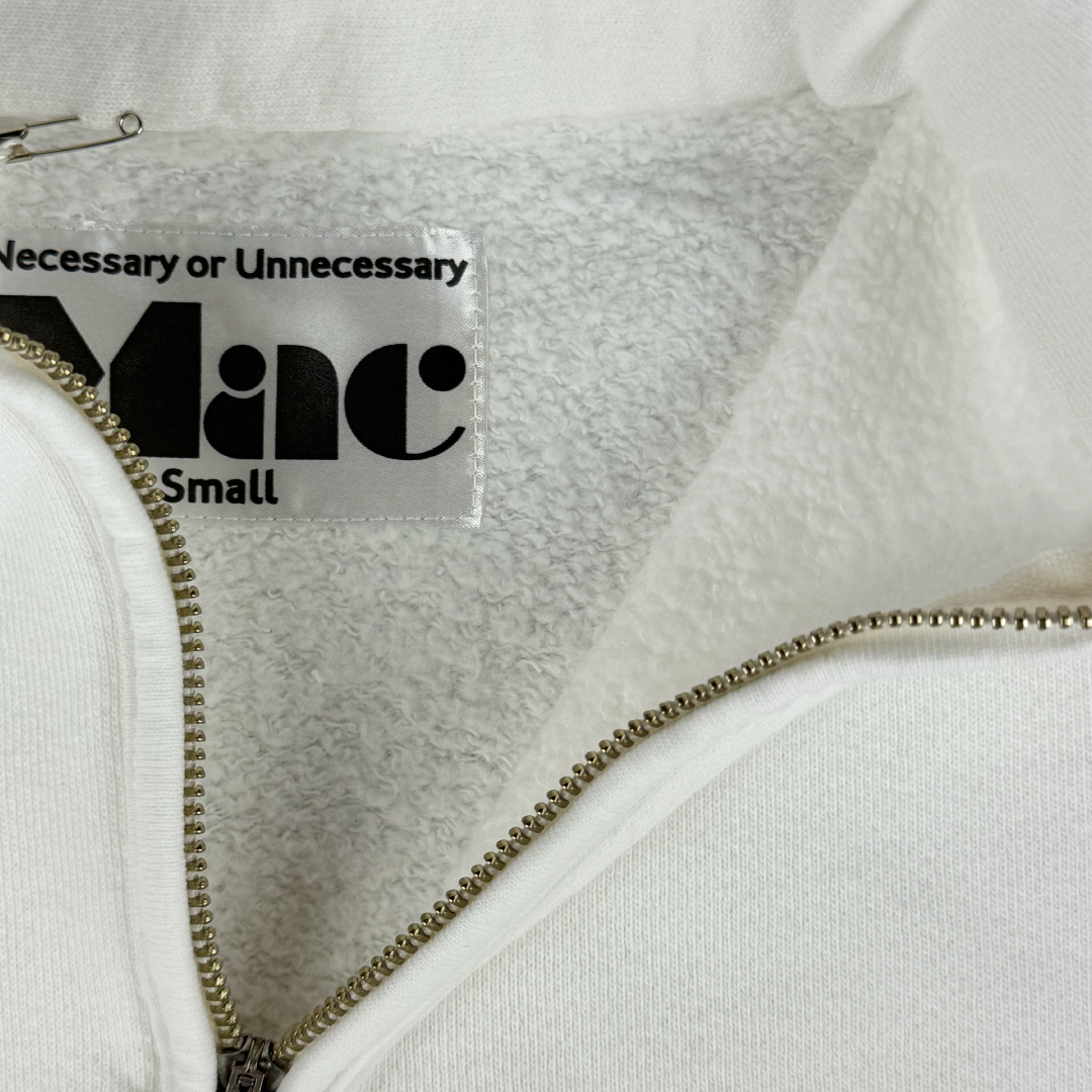 necessary or unnecessary ネセサリーオアアンネセサリー｜ HOT MAC ZIP ハーフジップ裏起毛スウェット｜シンプル 暖かい 秋冬の防寒 ジャケットのインナーとして  ユニセックス N.O.UN 日本製｜90012385