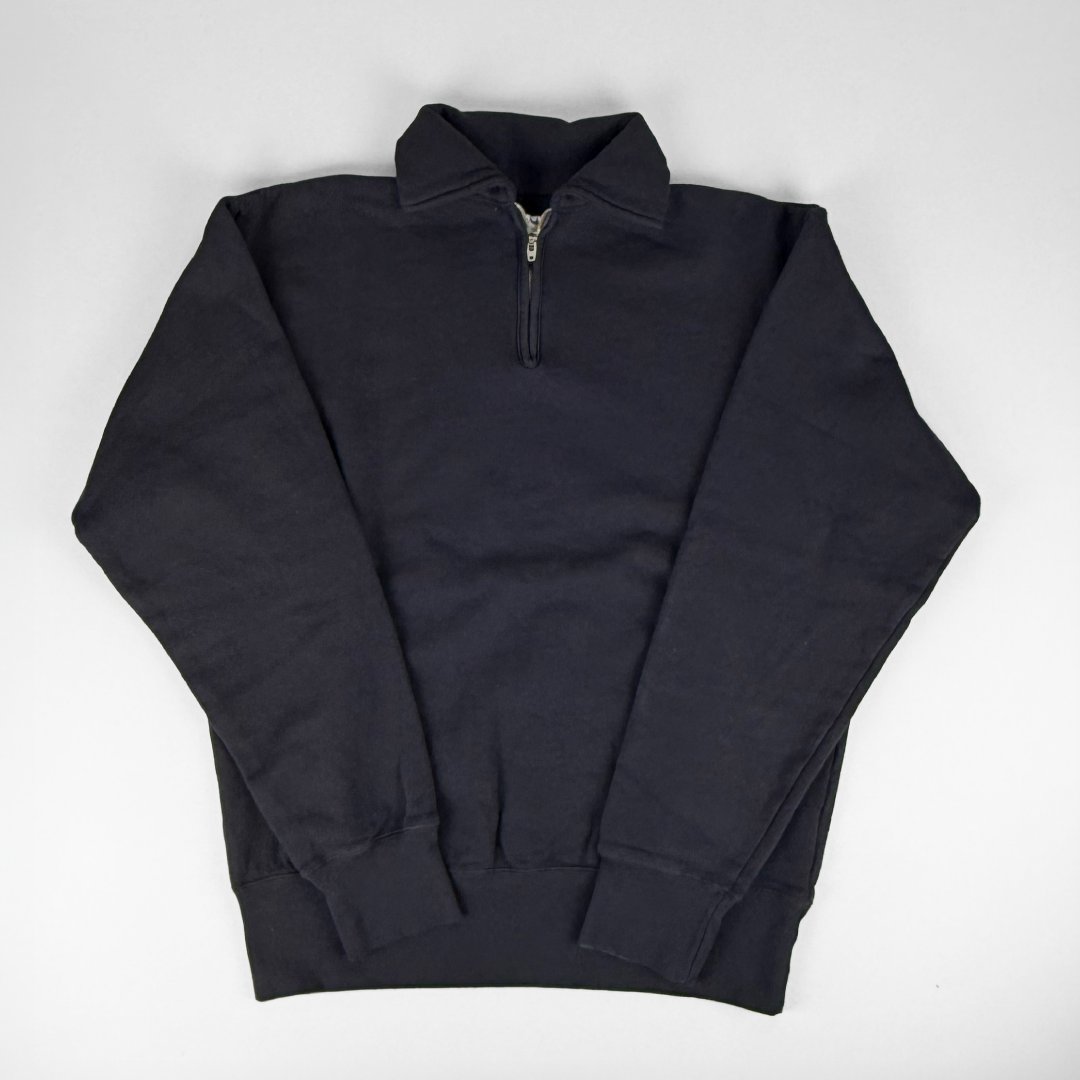 necessary or unnecessary ネセサリーオアアンネセサリー｜ HOT MAC ZIP ハーフジップ裏起毛スウェット｜シンプル 暖かい 秋冬の防寒 ジャケットのインナーとして  ユニセックス N.O.UN 日本製｜90012385