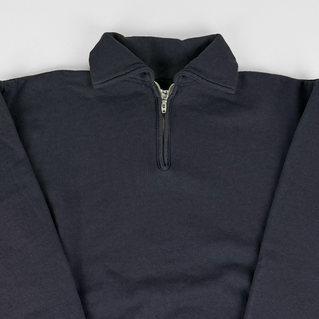 necessary or unnecessary ネセサリーオアアンネセサリー｜ HOT MAC ZIP ハーフジップ裏起毛スウェット｜シンプル 暖かい 秋冬の防寒 ジャケットのインナーとして  ユニセックス N.O.UN 日本製｜90012385