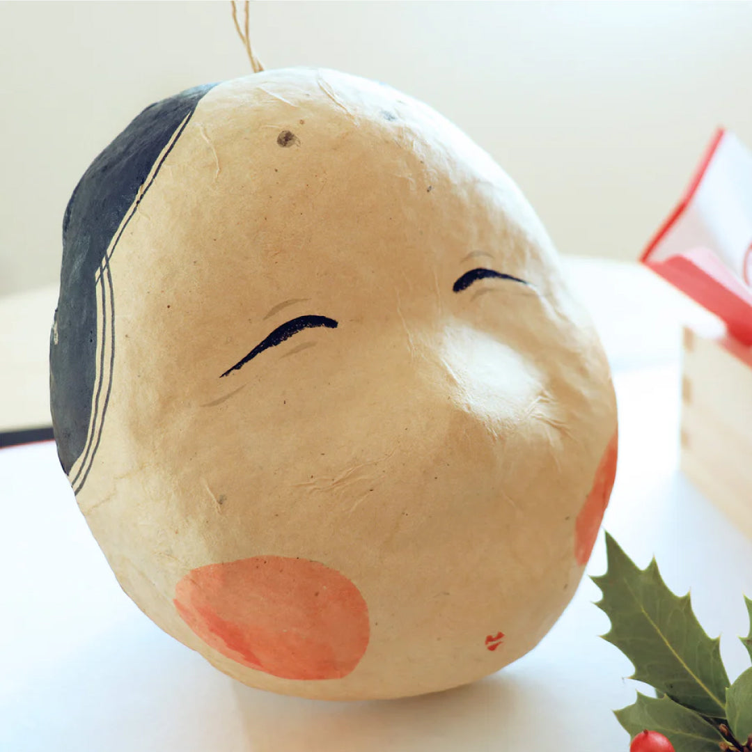 medetaya めでたや｜張り子 おかめ 小サイズ｜節分 飾り 福 縁起物 和紙 置物 お面 厄除け｜903250001
