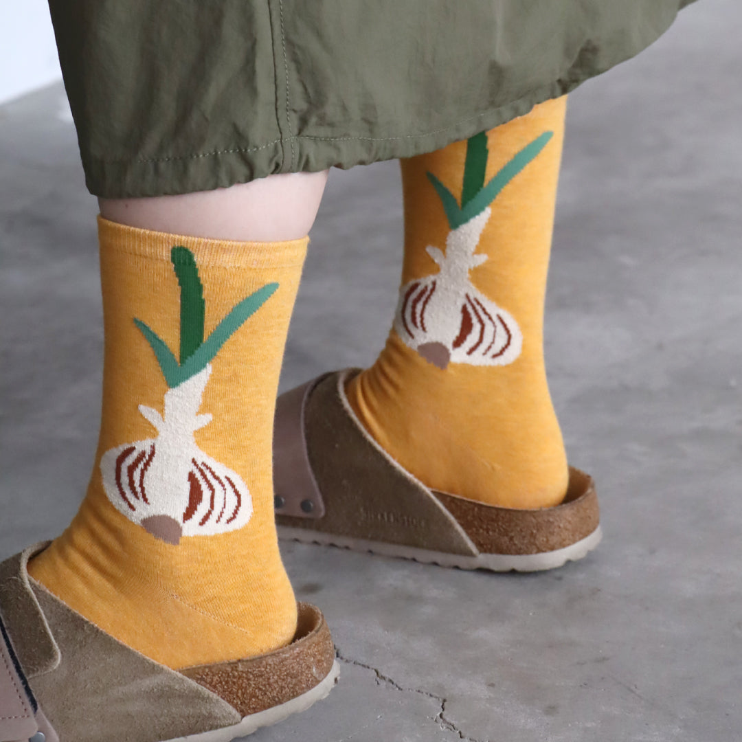 KIVISDOU きびす堂｜【2足組】根菜ショートソックス オニオン