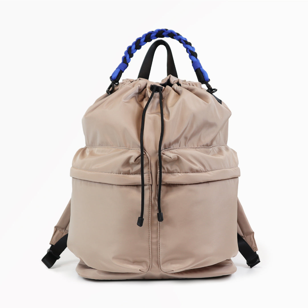 SML エスエムエル｜PEDRI(ペドリ)シリーズ BRAID PURSE PACK 巾着型リュック 2way パラコード ハンドル 撥水 配色デザイン｜K906006