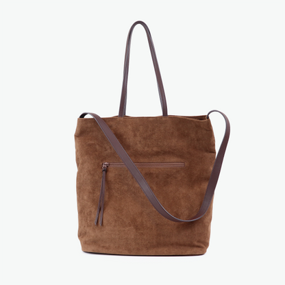 Uncoeur アンクール｜ Kareemシリーズ SUEDE DRAPE ONE SHOULDER ワンショルダーバッグ スエード調 大容量 A4 本革ハンドル 整理整頓 ユニセックス｜K906019