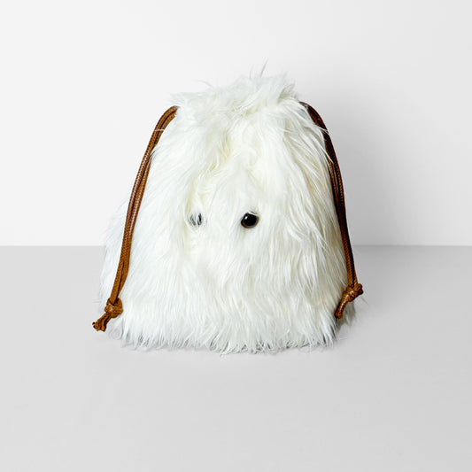 KIVISDOU きびす堂｜イエティ巾着バッグ ふわふわファー お部屋のアクセントにも使える｜k81072
