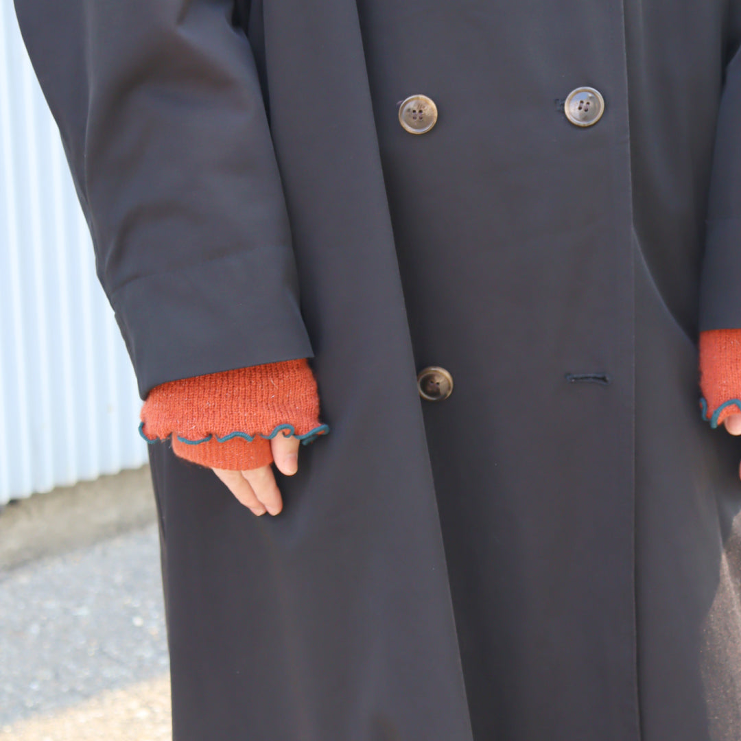 KIVISDOU きびす堂｜チューリップフリル ハンドウォーマー ｜ラメ入り 指なし手袋 スマホ操作も楽々！チクチクしないあったか防寒グッズ｜k61092