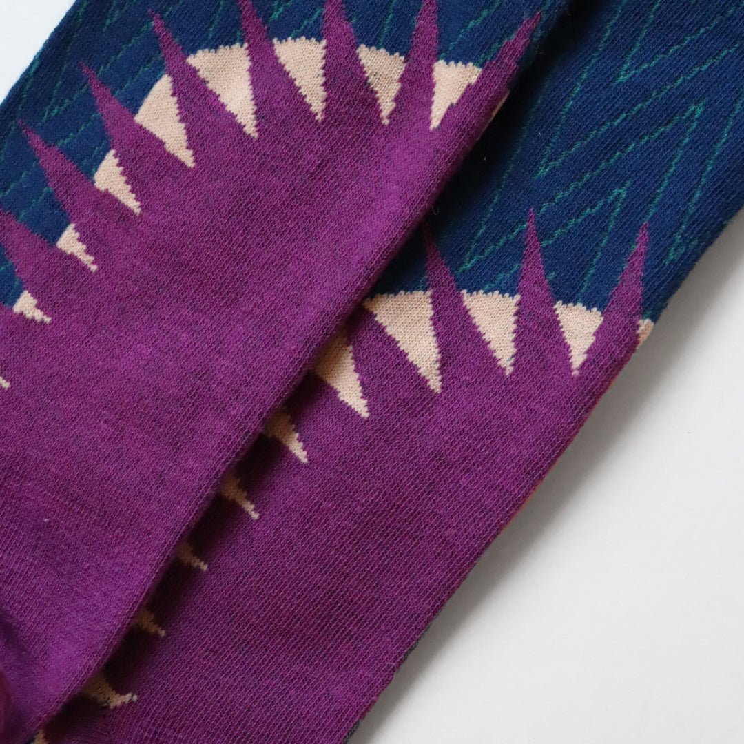 KIVISDOU きびす堂｜チカチカ幻覚デザインが個性的【2足組】ドープ ハイソックス｜k51016