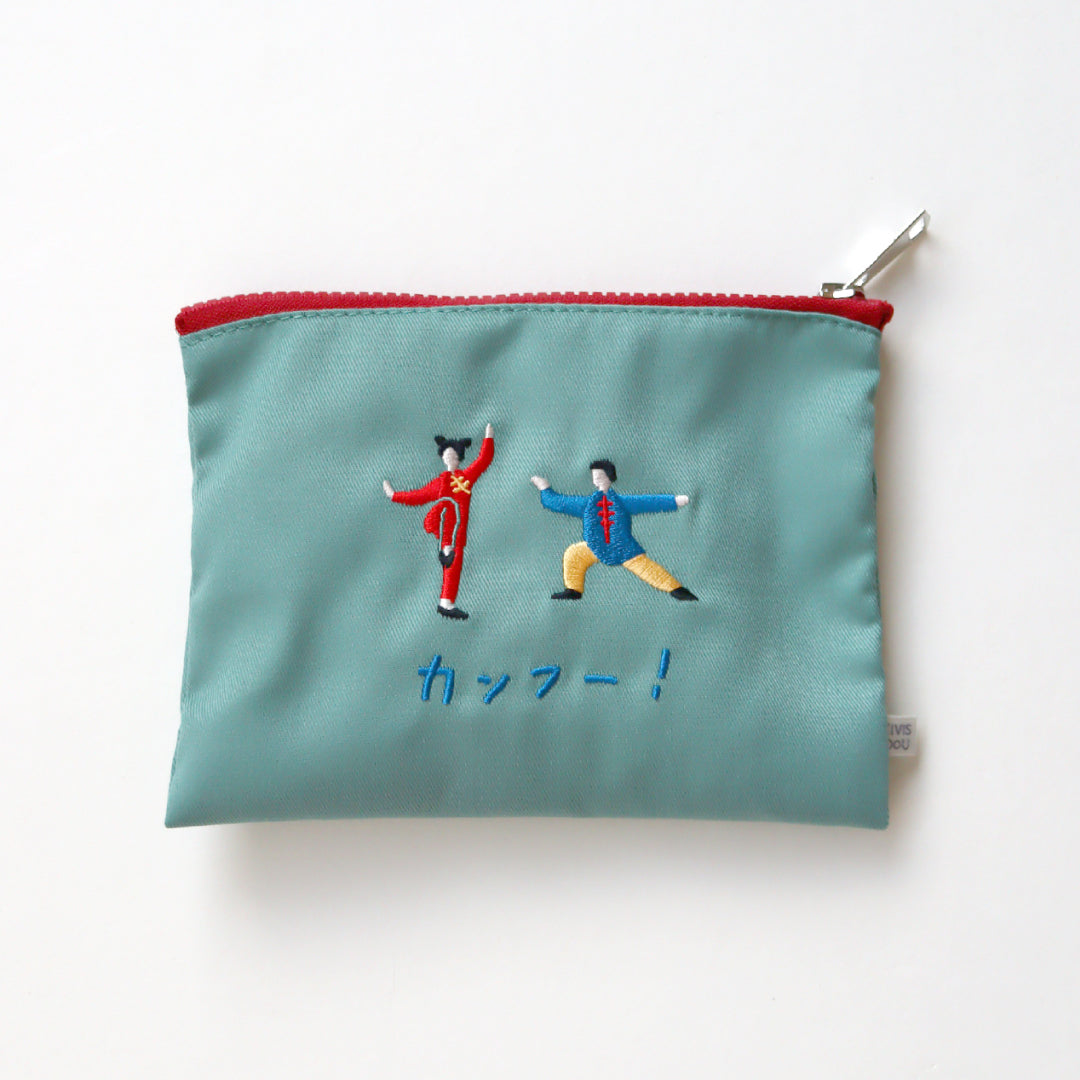 KIVISDOU きびす堂｜コミカル刺繍ポーチ 個性的 アクセント小物 キビスドウ｜k81209