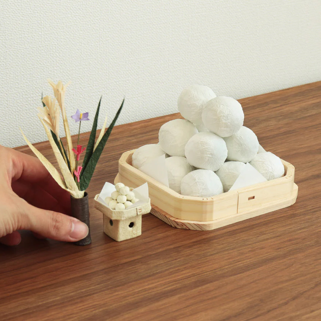 めでたや｜めでたや遊び 和紙の飾り物 月見だんご｜季節の室礼 お月見