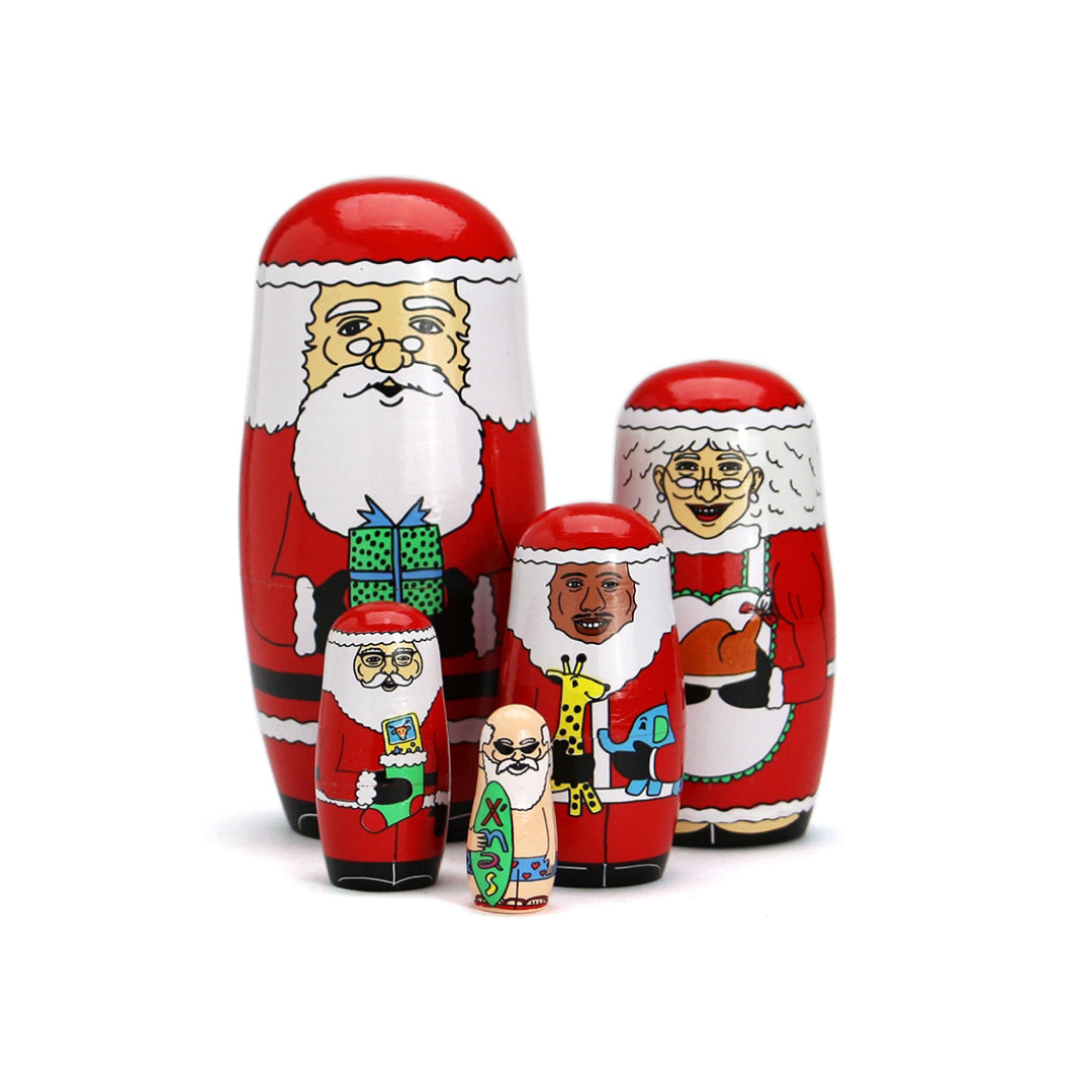 秋の感謝セール♪ロシア☆起き上がりこぼし『クリスマスエンジェル』新年マトリョーシ MIDORI KOMATSUコラボ｜5大陸のサンタ大集合 ワールドメリークリスマス