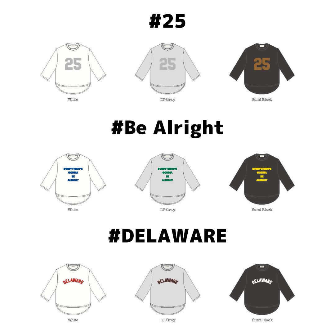 [予約商品] bibmilk ビブミルク｜ROUND HEM 3/4SLV Tee
