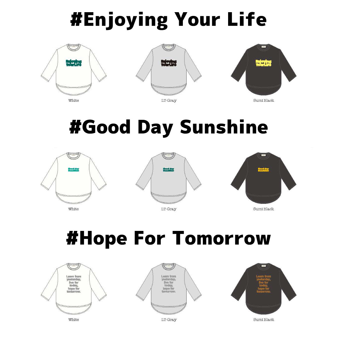 [予約商品] bibmilk ビブミルク｜ROUND HEM 3/4SLV Tee