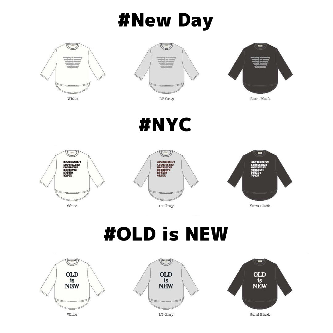 [予約商品] bibmilk ビブミルク｜ROUND HEM 3/4SLV Tee