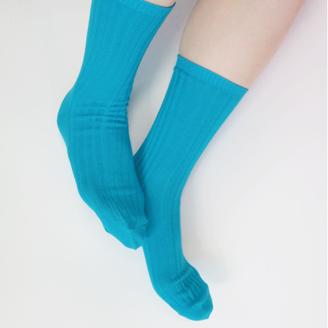 stample スタンプル｜【キッズ】ネオンリブクルーソックス 靴下 カラフル無地 差し色に｜72994