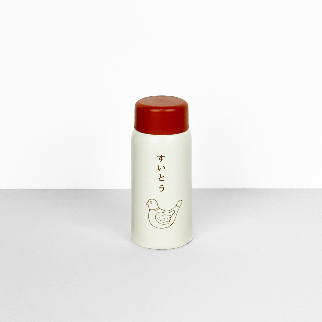 ニューレトロ｜ミニ水筒 150ml 軽量 保温保冷 ポケットサイズ 鳩ブエ ミニボトル 水分補給 熱中症対策｜mz007