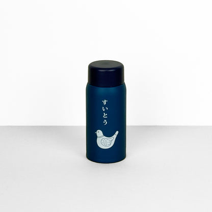 ニューレトロ｜ミニ水筒 150ml 軽量 保温保冷 ポケットサイズ 鳩ブエ ミニボトル 水分補給 熱中症対策｜mz007