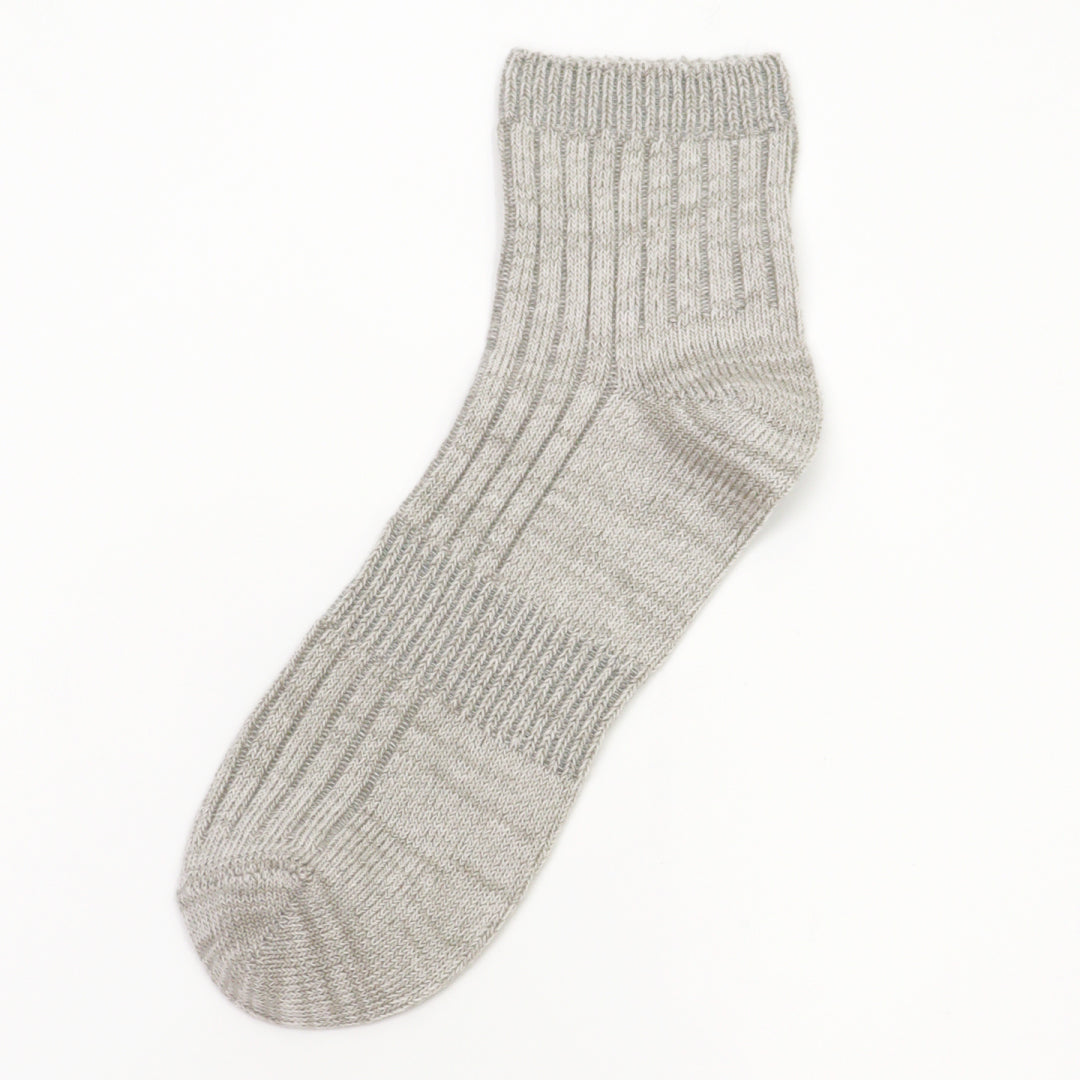 TAWARA タワラ｜コットンリネン ソフトリブ ショートソックス 綿麻 ムレにくい 靴下 レディース 通気性 ギフト｜t31150