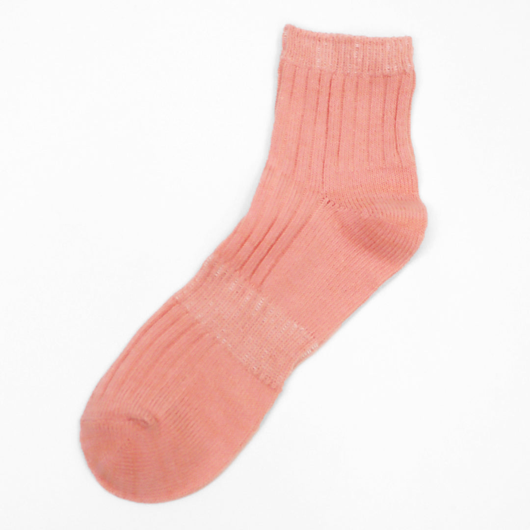 TAWARA タワラ｜コットンリネン ソフトリブ ショートソックス 綿麻 ムレにくい 靴下 レディース 通気性 ギフト｜t31150