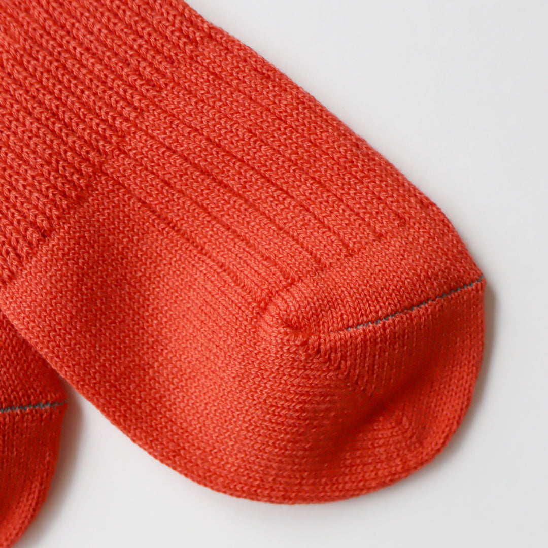 TAWARA タワラ｜ちょびっとウール混 ローゲージリブ クルーソックス【高発色・長め丈】カラーソックス｜t40805