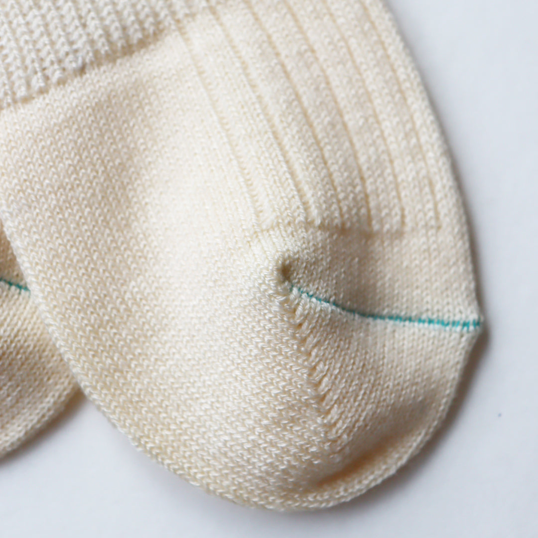 TAWARA タワラ｜ちょびっとウール混 ローゲージリブ クルーソックス【高発色・長め丈】カラーソックス｜t40805