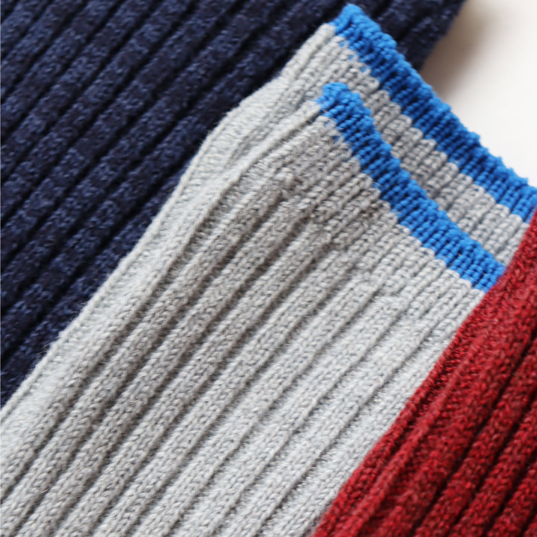 TAWARA タワラ｜ウール混 ローゲージリブ クルーソックス｜スニーカー、ブーツにも合わせやすい 少し厚手リブソックス｜t41038