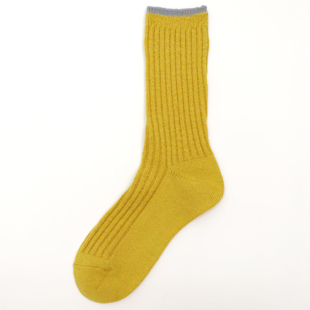TAWARA タワラ｜ウール混 ローゲージリブ クルーソックス｜スニーカー、ブーツにも合わせやすい 少し厚手リブソックス｜t41038